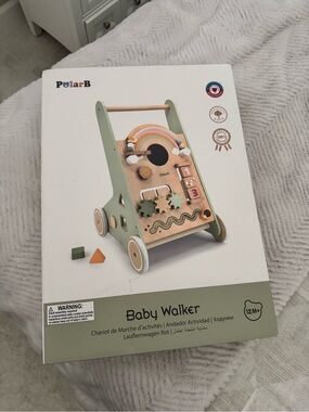 Pastel Green Baby Walker with Activity Panel